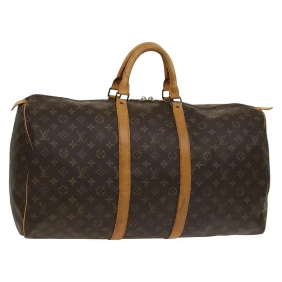 LOUIS VUITTON Monogram Keepall 55 Boston Bag M41424 LV Auth 136945 - Picture 1 of 16